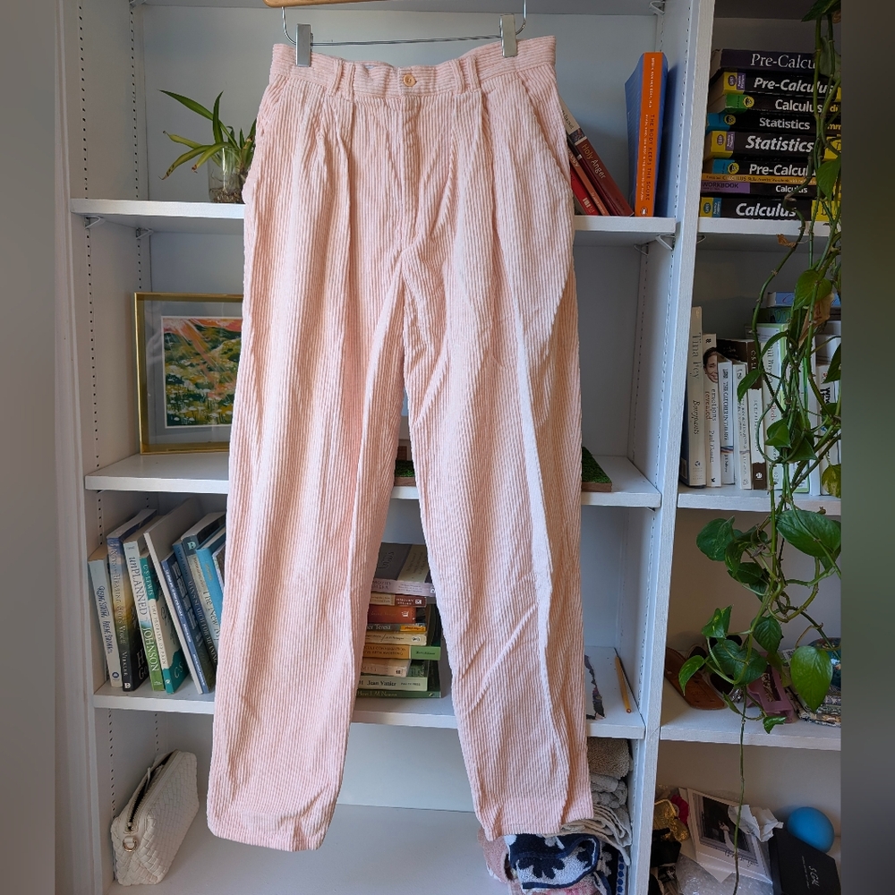 Vintage Women's Courdory Pants Light Pink Sz 4 / Small 90's Balletcore Soft Girl